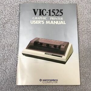 Commodore VIC-1525 Graphic Printer User's Manual Booklet Vintage‎ 1982